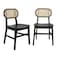 Flash Furniture Jacob Cane Rattan Dining and Event Chairs w/Solid Wood Frame and Seat, Natural/Black, 2PK SK-220902-NATBLK-GG - alternate 6